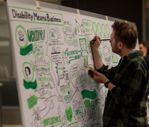 Creating live illustration at a conference